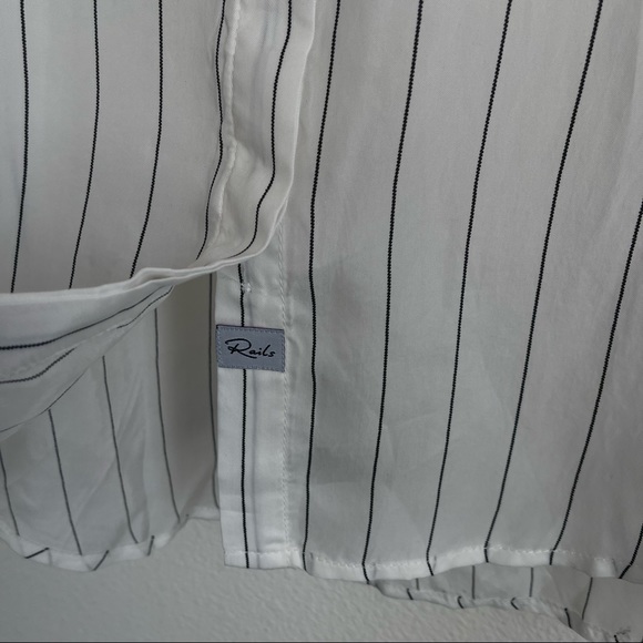 Rails Striped Cupro Button Down Long Sleeve Shirt - Picture 6 of 7